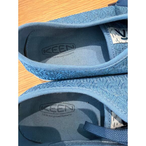 KEEN Sneakers Womens Size 11 Elsa II Textured Canvas Retro Blue Lace Up Shoes - Picture 6 of 7